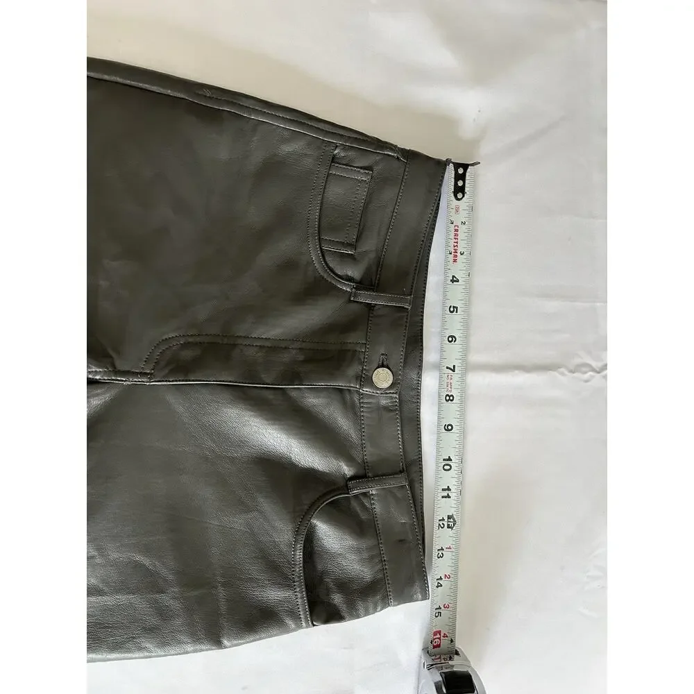 Wilfred Aritzia Gray Faux Leather Pants Size‎ 4 Dressy Straight